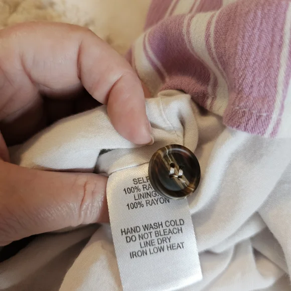 Lulus Striped Button-Front Maxi Dress in Lavender/Pink and White - Picture 13 of 15